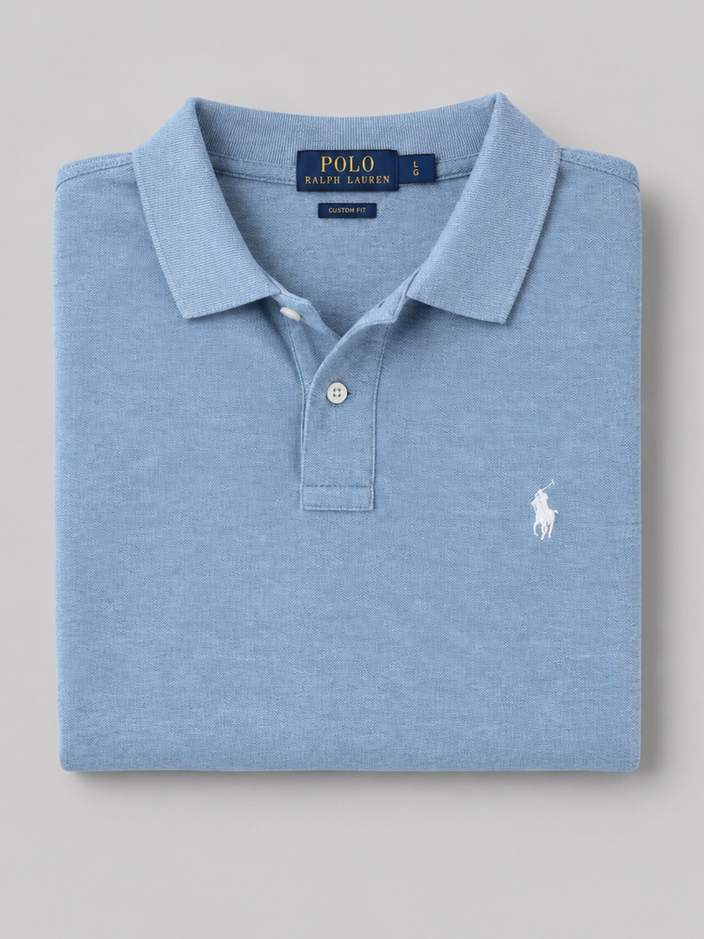 Polo Ralph Lauren Polo Shirt Size Large Preppy Logo Pony Golf Tennis Prep Blue